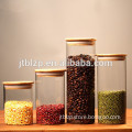 Factory Wholesale Eco-friendly Borosilicate Glass Storage Jars With Bamboo Lid